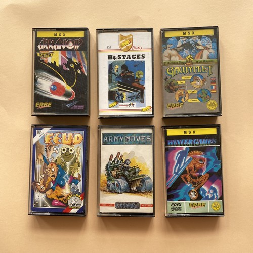 Msx lote 6 cassettes - msx,